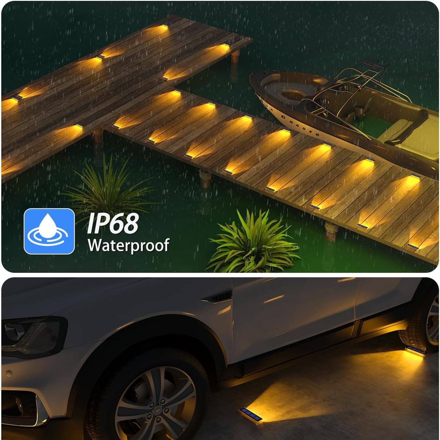 DetarZinLED Warm White Solar Step Lights 4 Pack: image 4