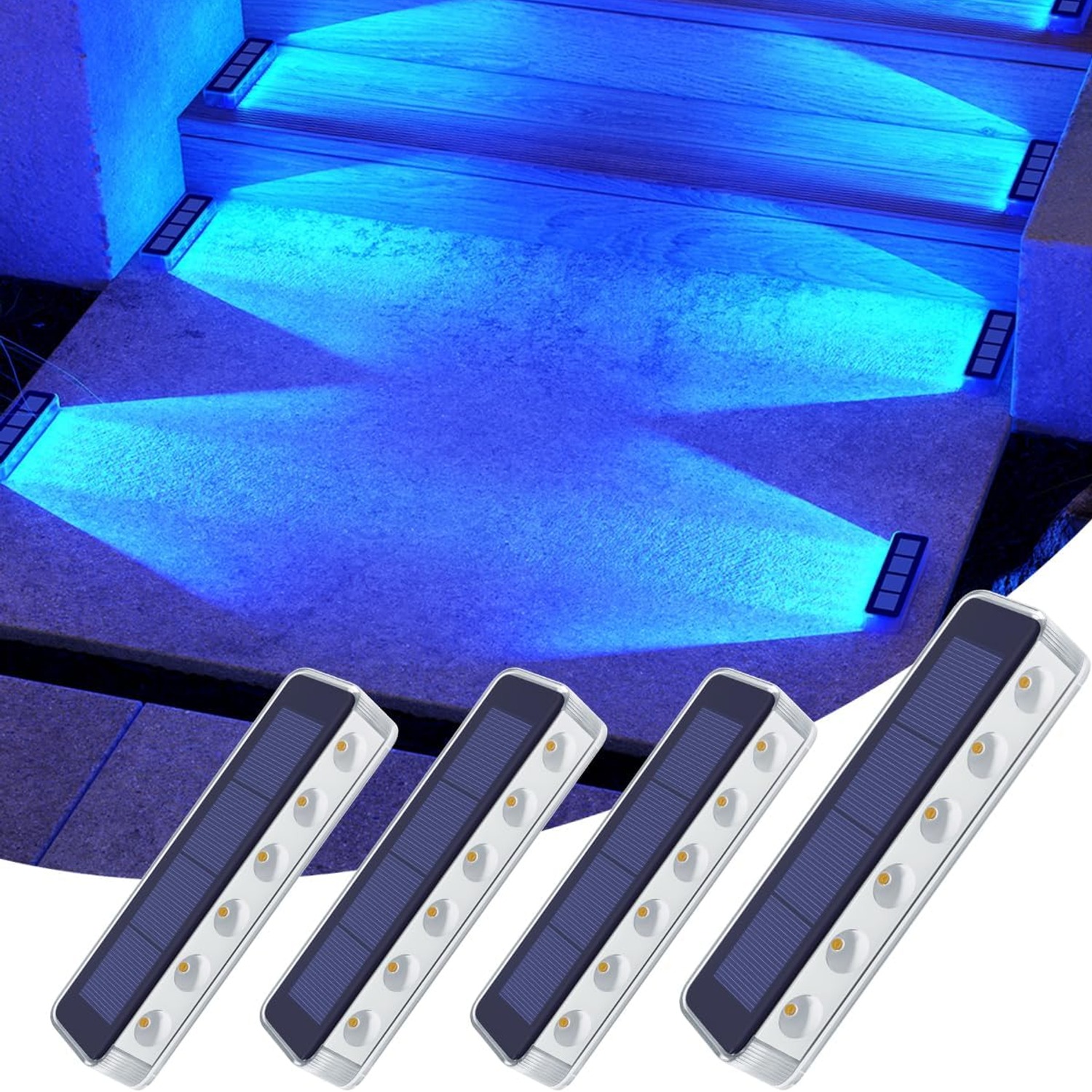 DetarZinLED Warm White Solar Step Lights 4 Pack: image 8