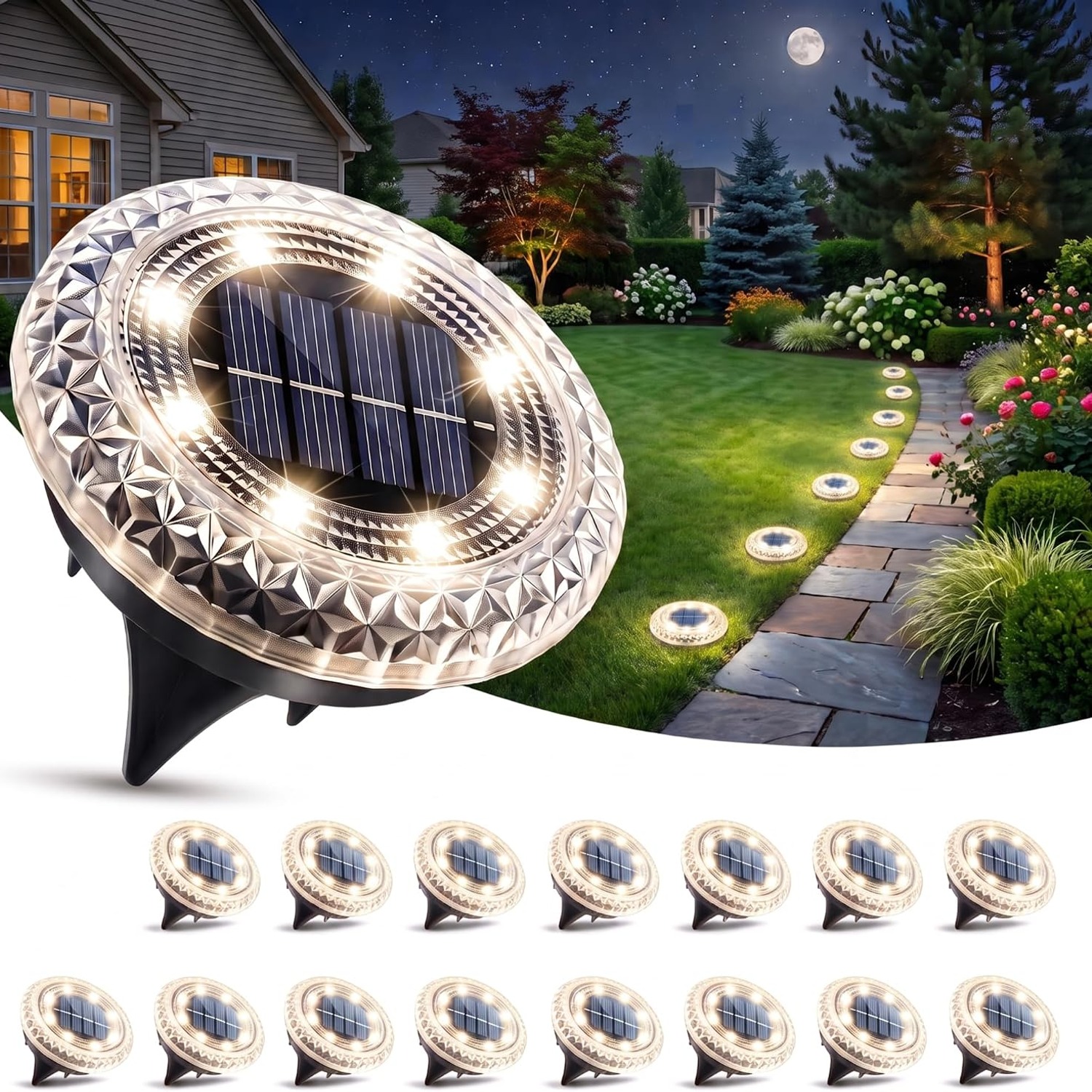 Solar In-Ground Garden Light Set (8 Pack): image 7