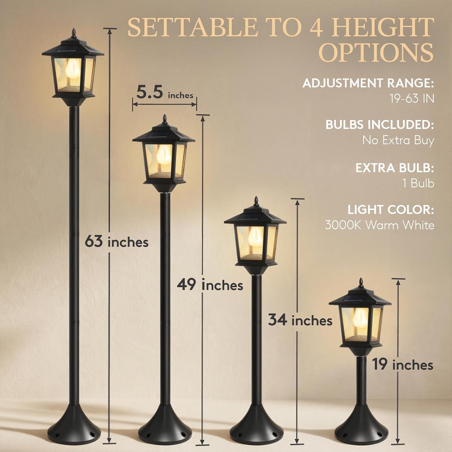 PASAMIC Solar Lamp Post Lights 2 Pack: image 9