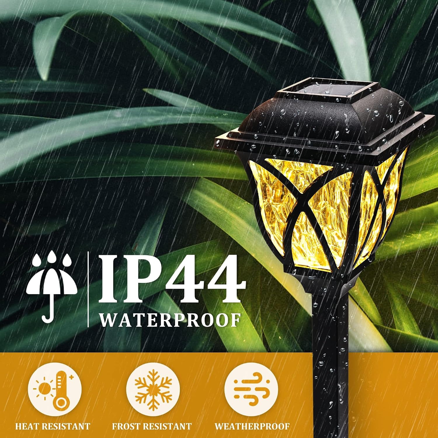 Solar Pathway Lights 6 Pack, Warm White LED Garden Path Lights: image 6