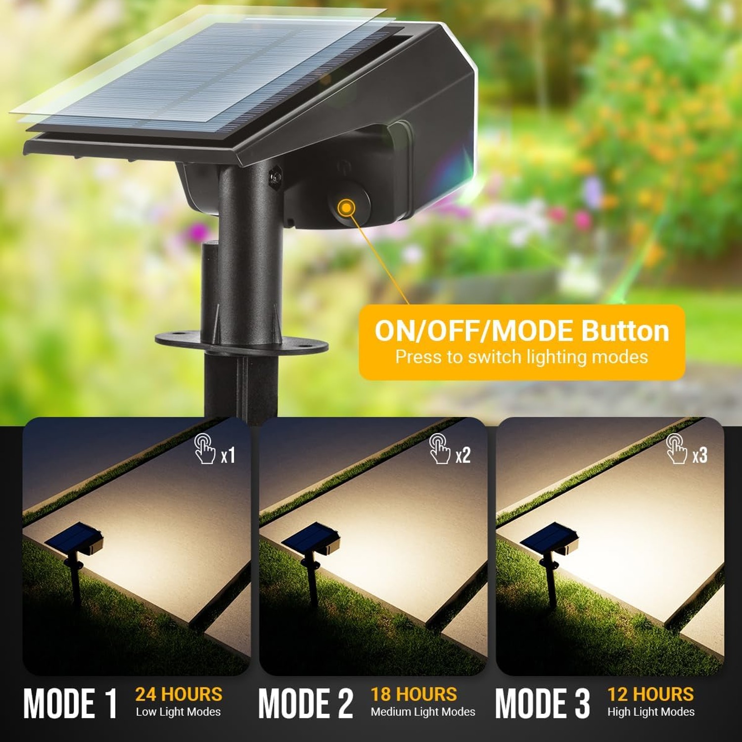 SyncGlow 63-LED Solar Spot Lights 6 Pack