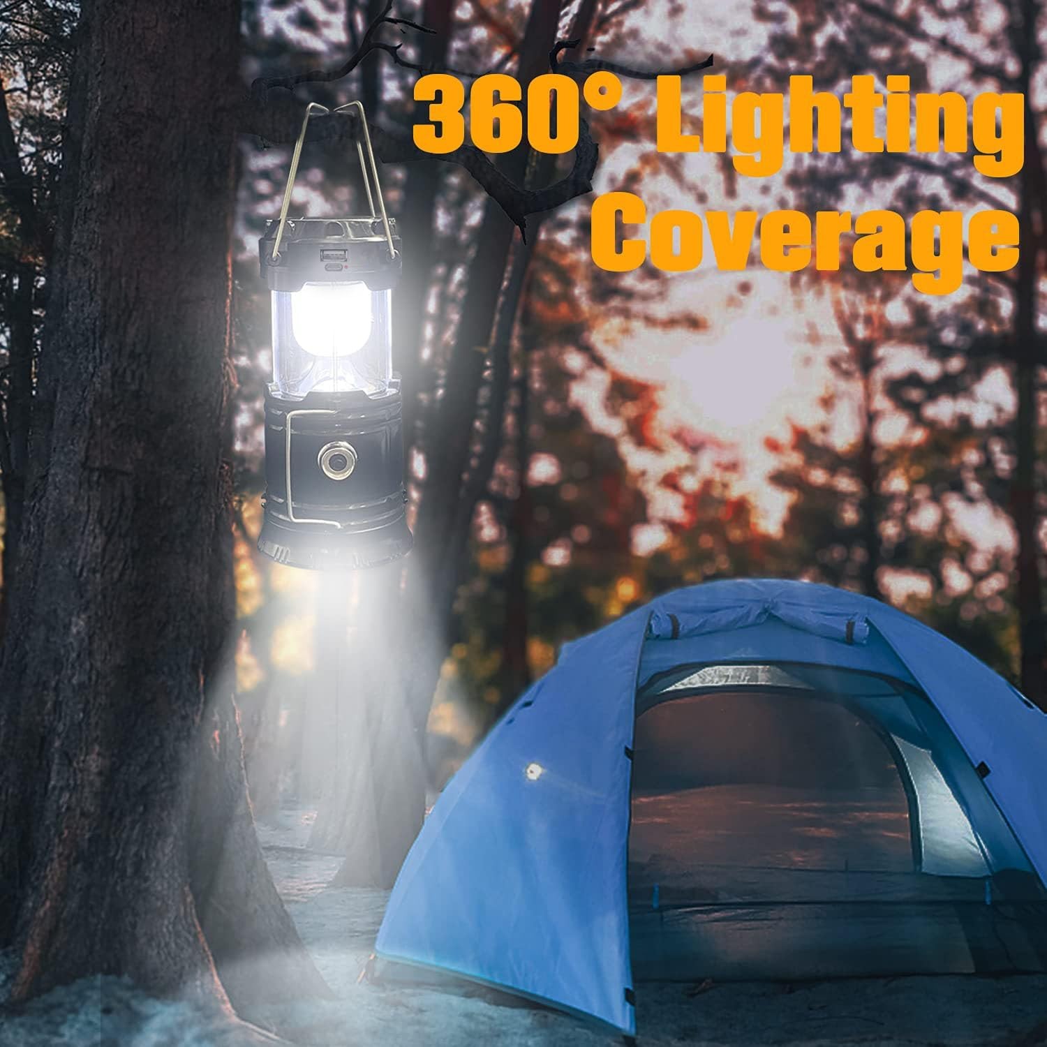 XTAUTO Solar Camping Lantern 4-Pack: image 2
