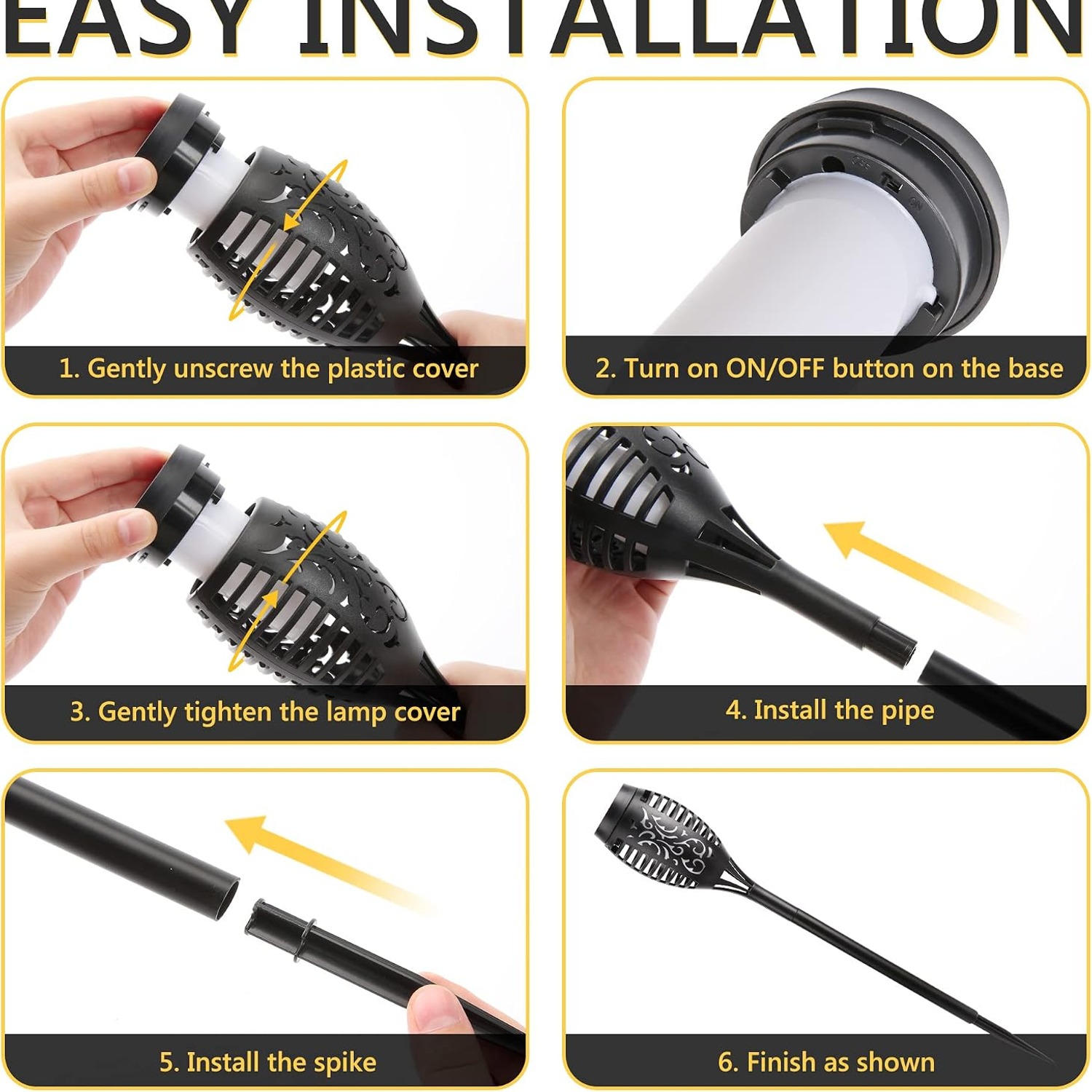 Toodour Solar Flame Torch Lights 12 Pack: image 6