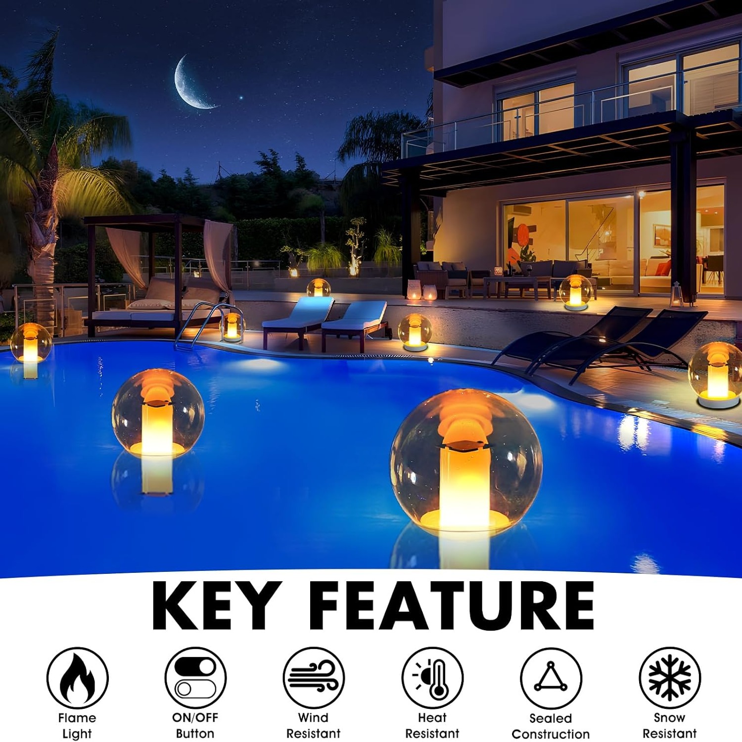 LanPool Solar Floating Pool Lights Set of 2: image 3