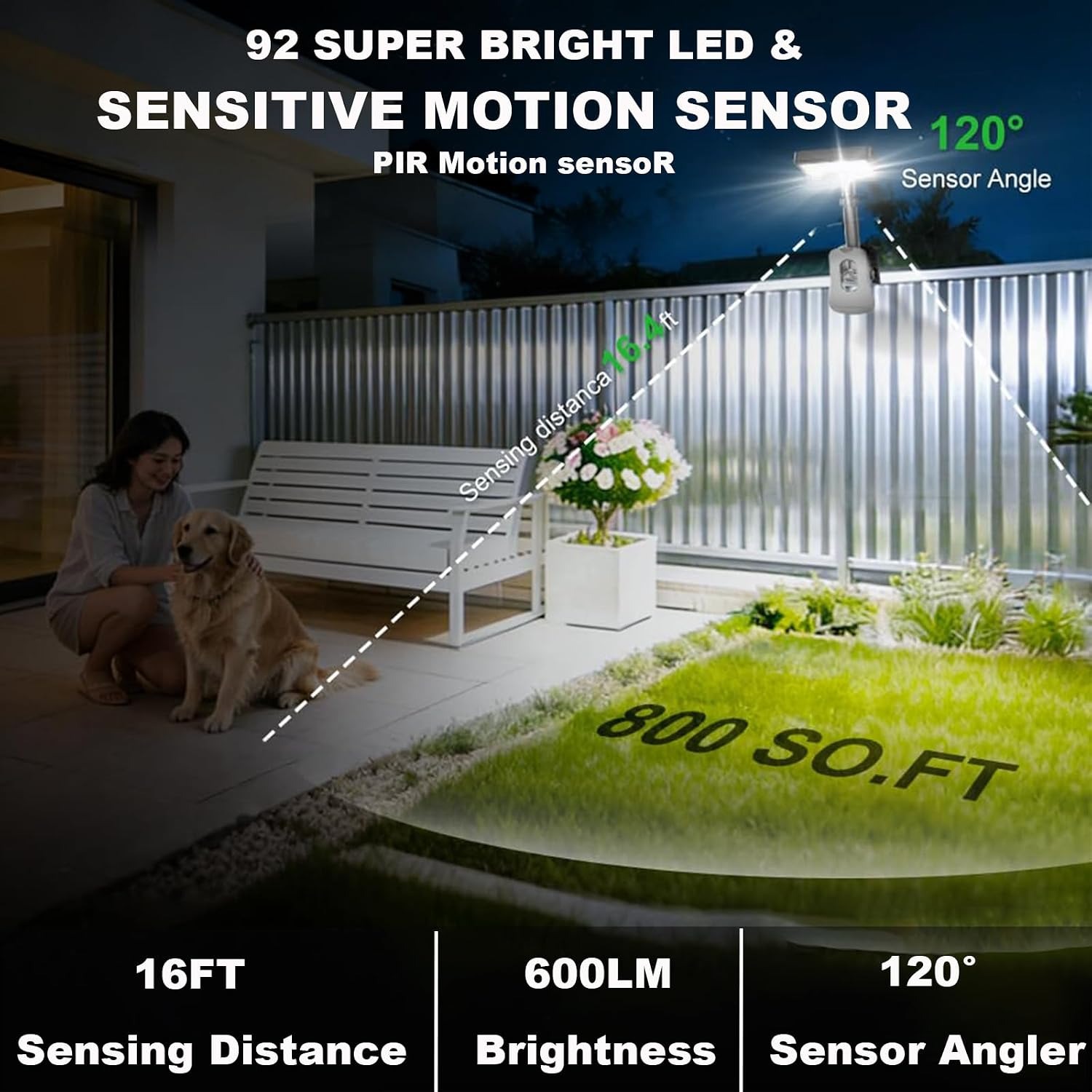 Liotoor Clip-On Solar Motion Light Set, 2 Pack