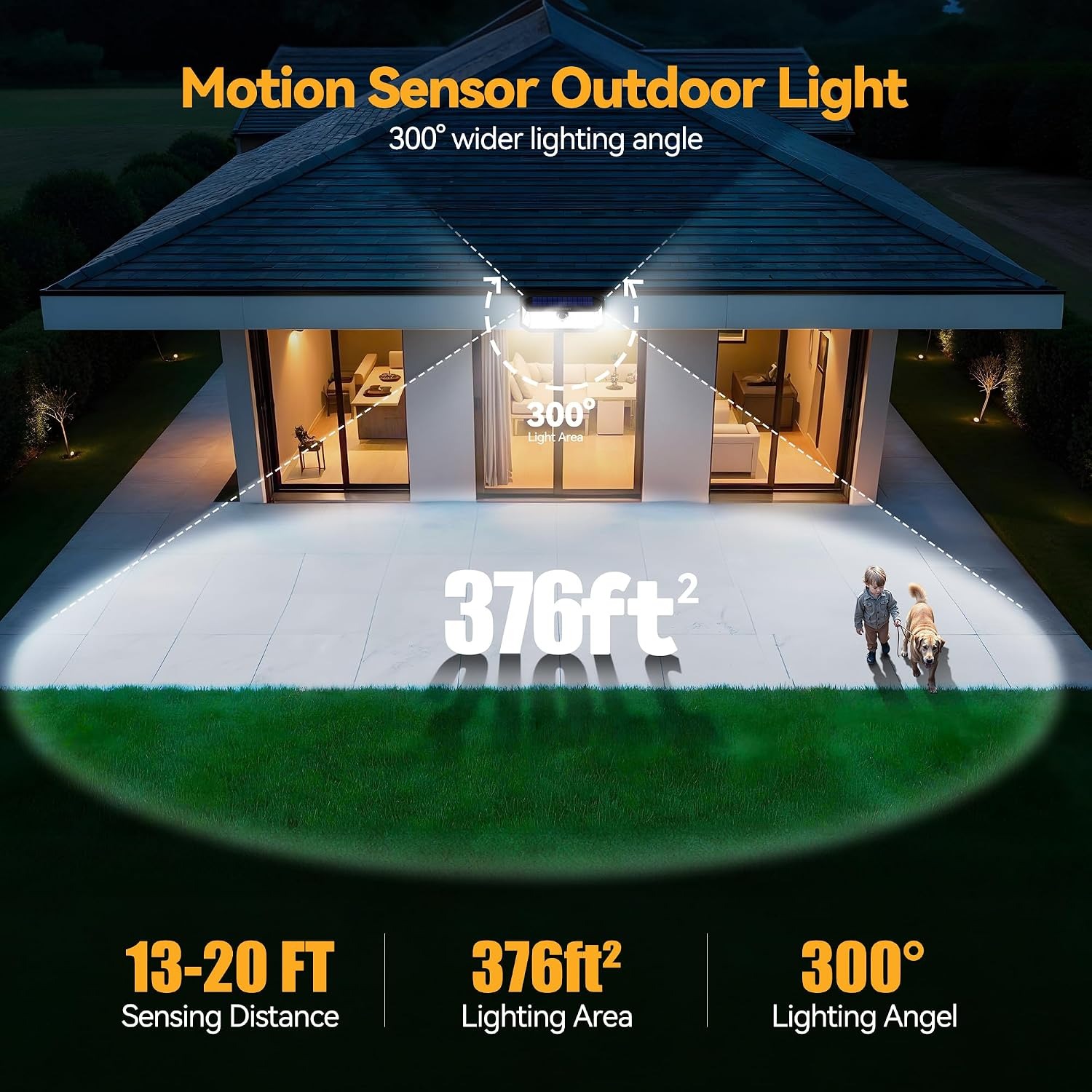 TECKNET Solar Motion Sensor Security Light 2 Pack: image 6
