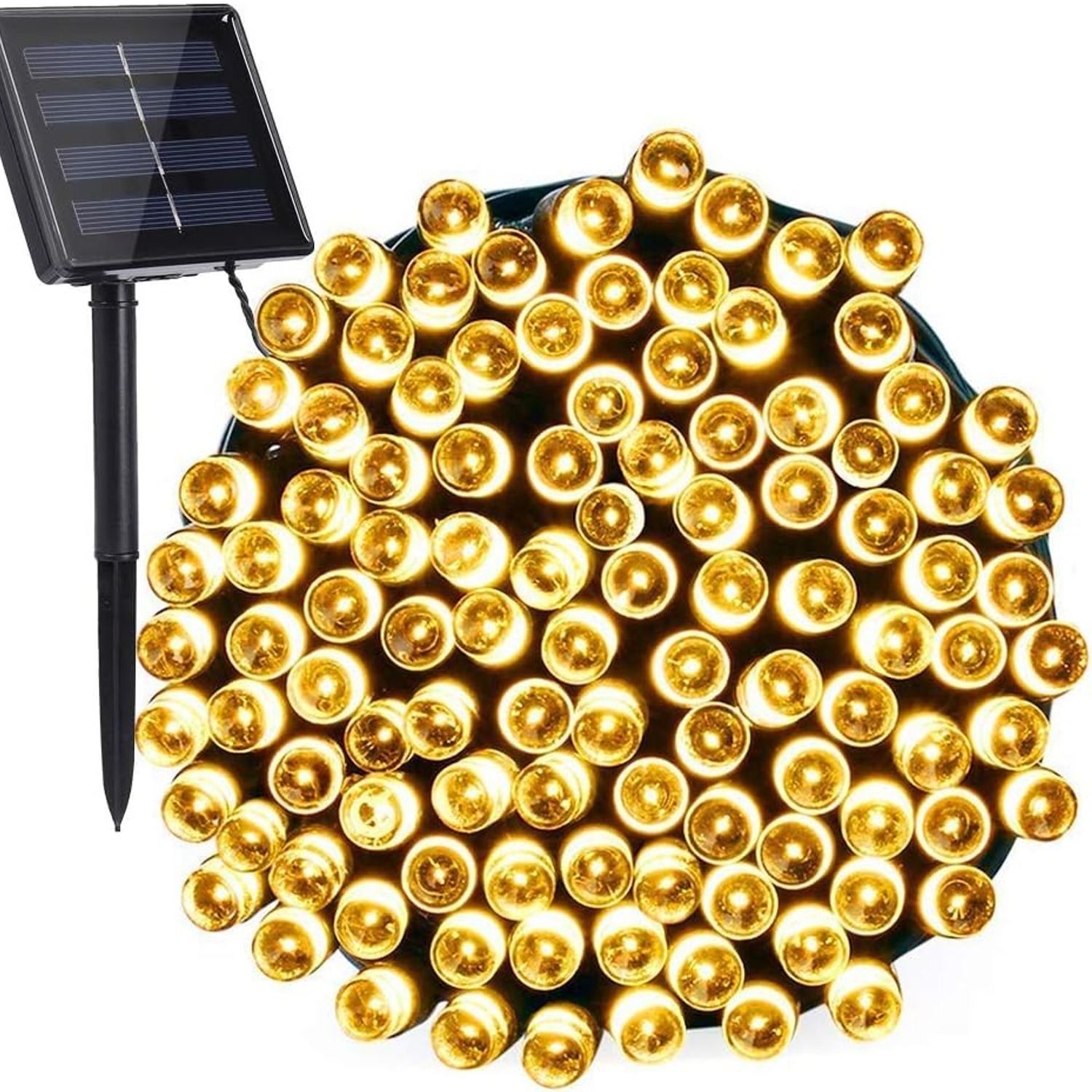 Toodour 200 LED Warm White Solar Fairy String Lights