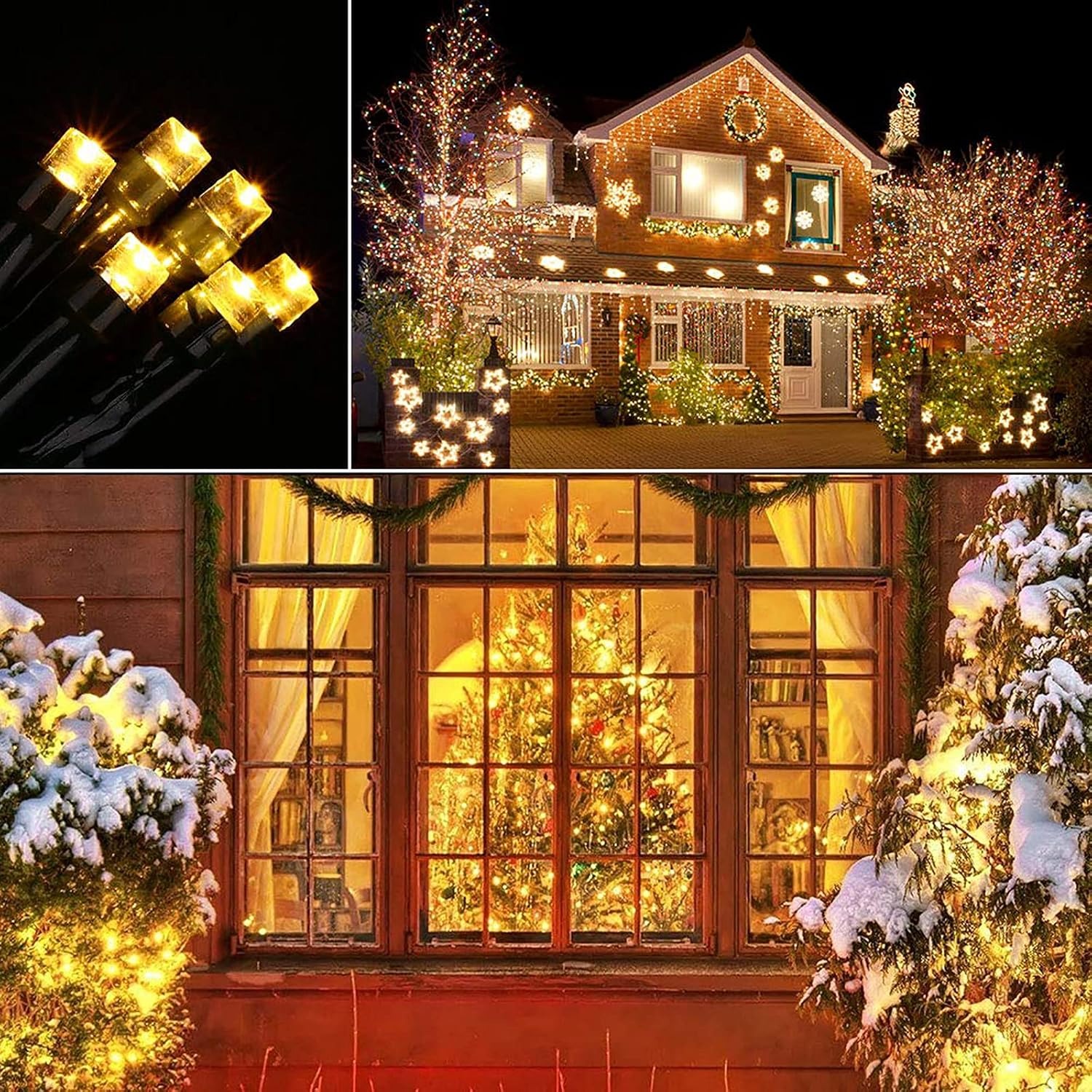 Toodour 200 LED Warm White Solar Fairy String Lights: image 3