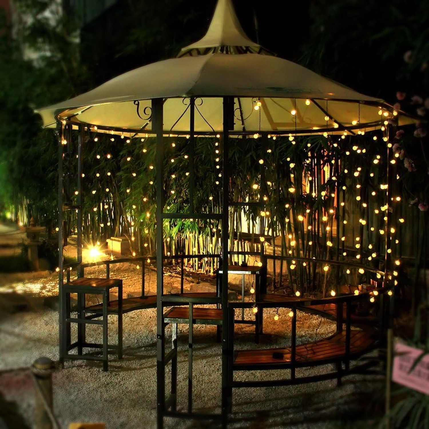 Toodour 11m Solar Globe String Lights