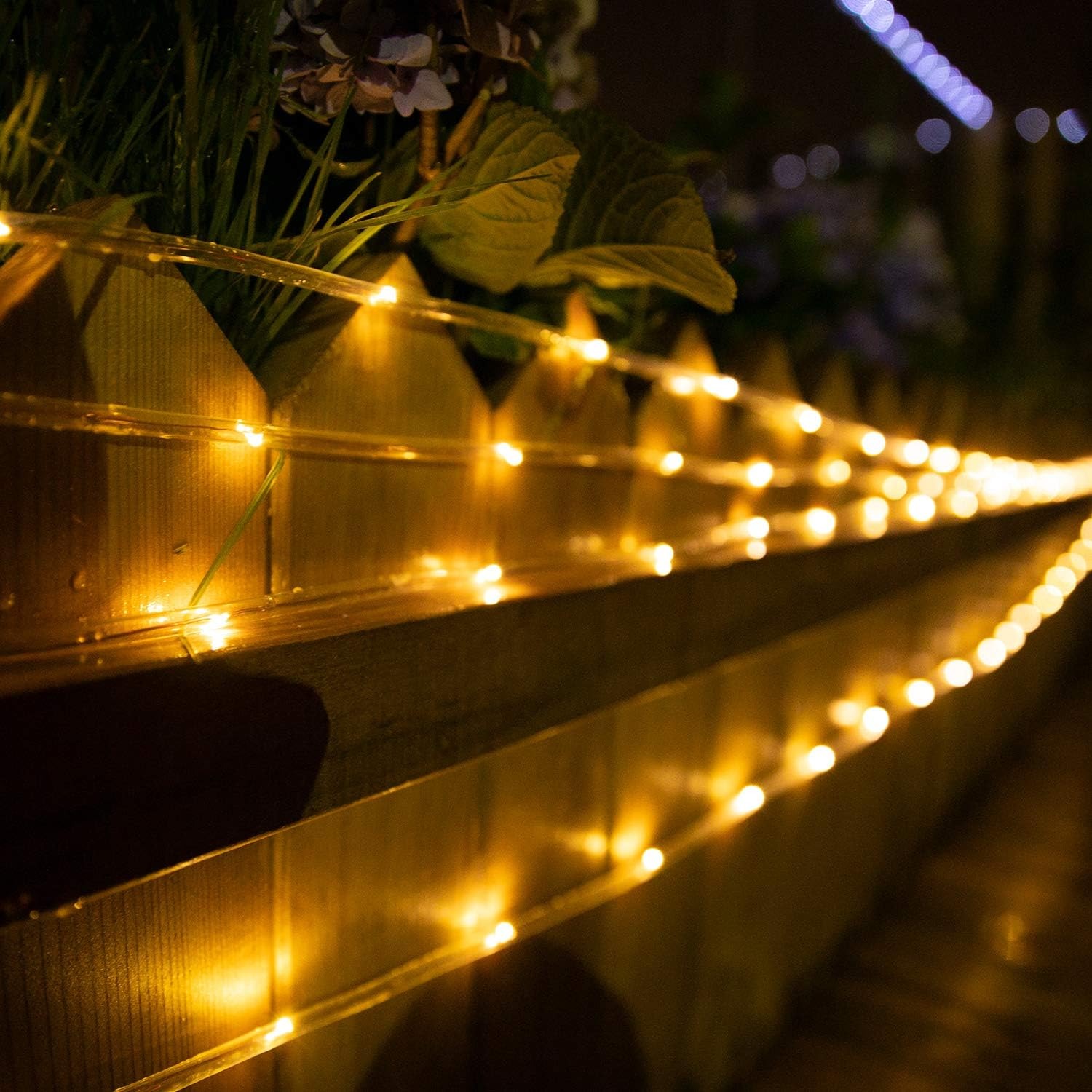 Brightown 22m Warm White Solar Rope Lights