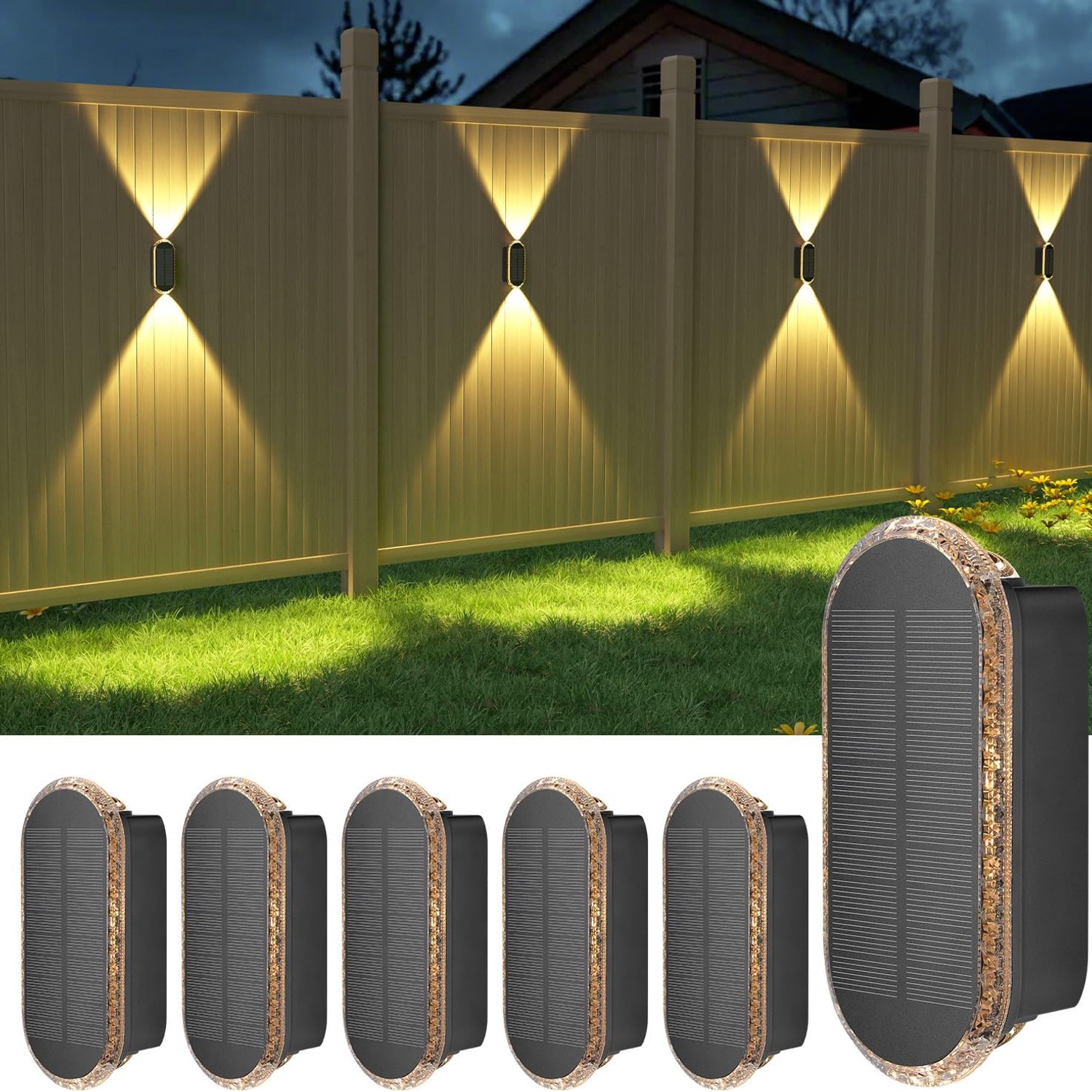 ELLASAY Solar Fence Lights 8 Pack: image 8
