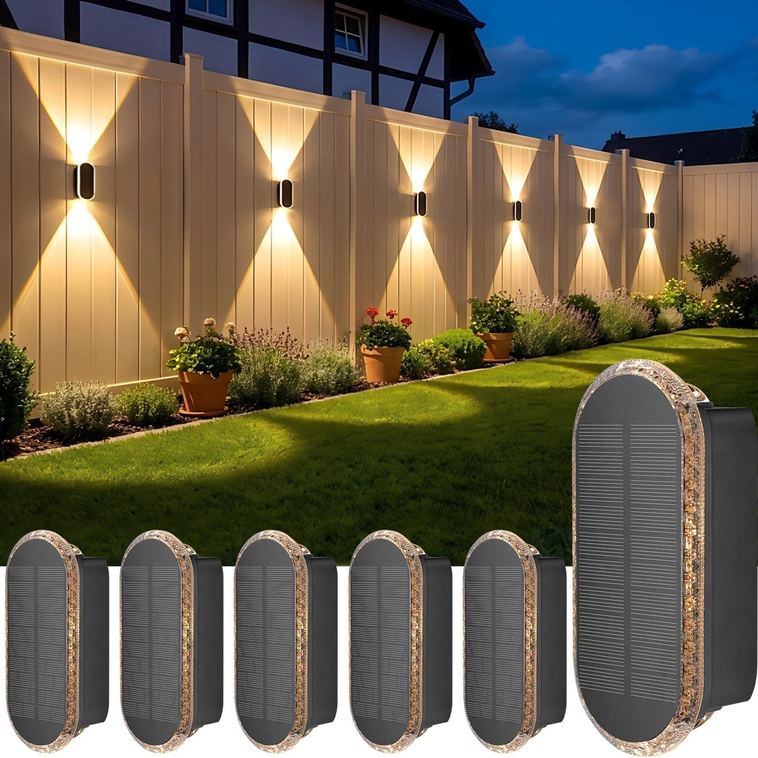 ELLASAY Solar Fence Lights 8 Pack: image 9