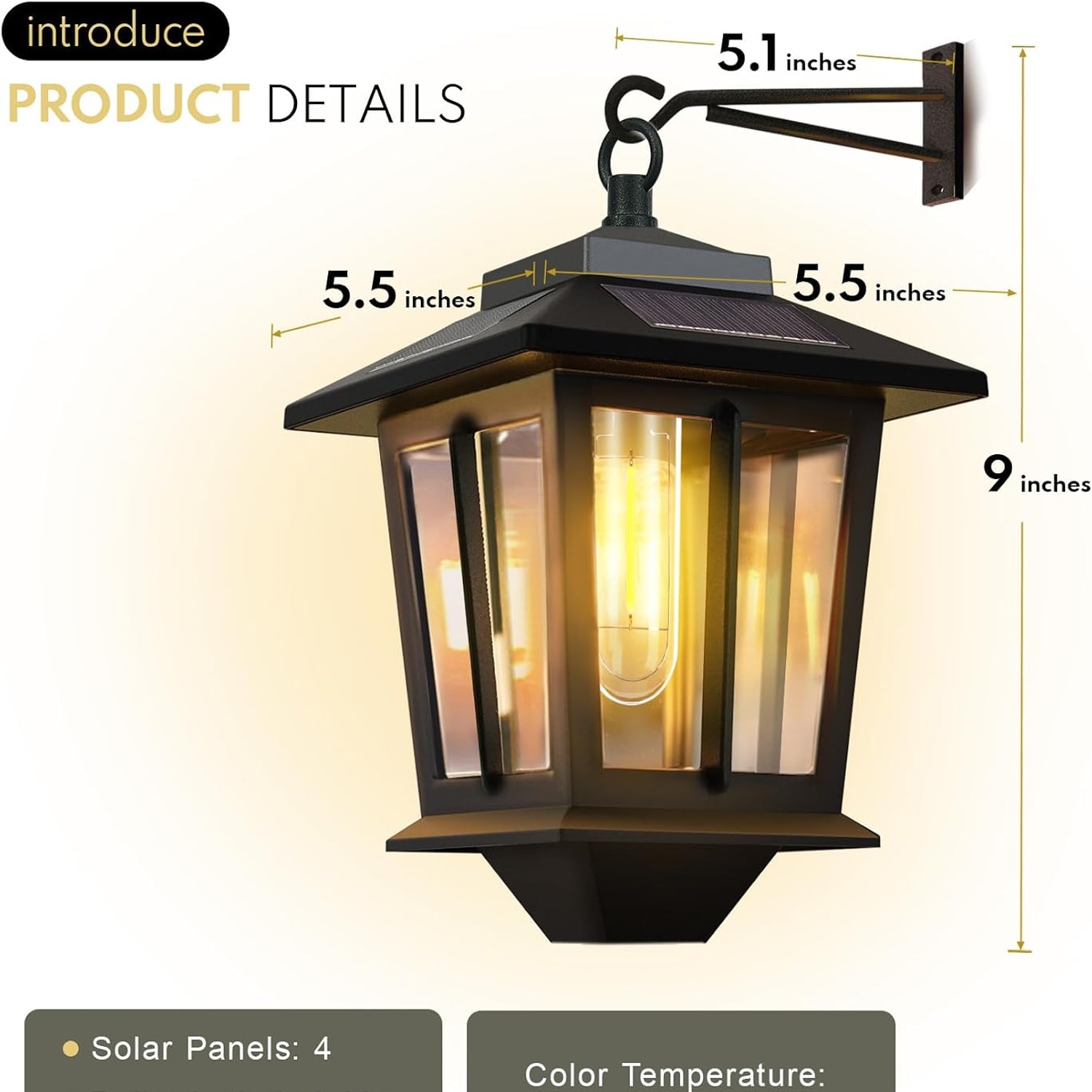 PASAMIC Solar Porch Lanterns 2 Pack: image 7
