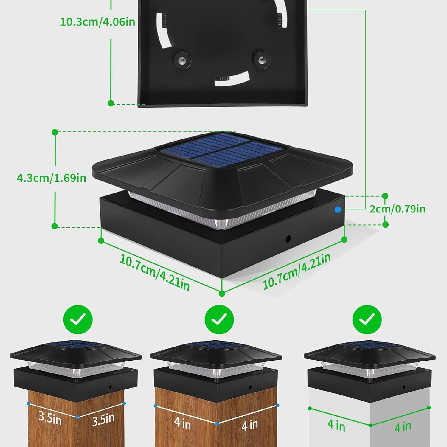 ROMANJOY Solar Post Cap Lights 2 Pack: image 7